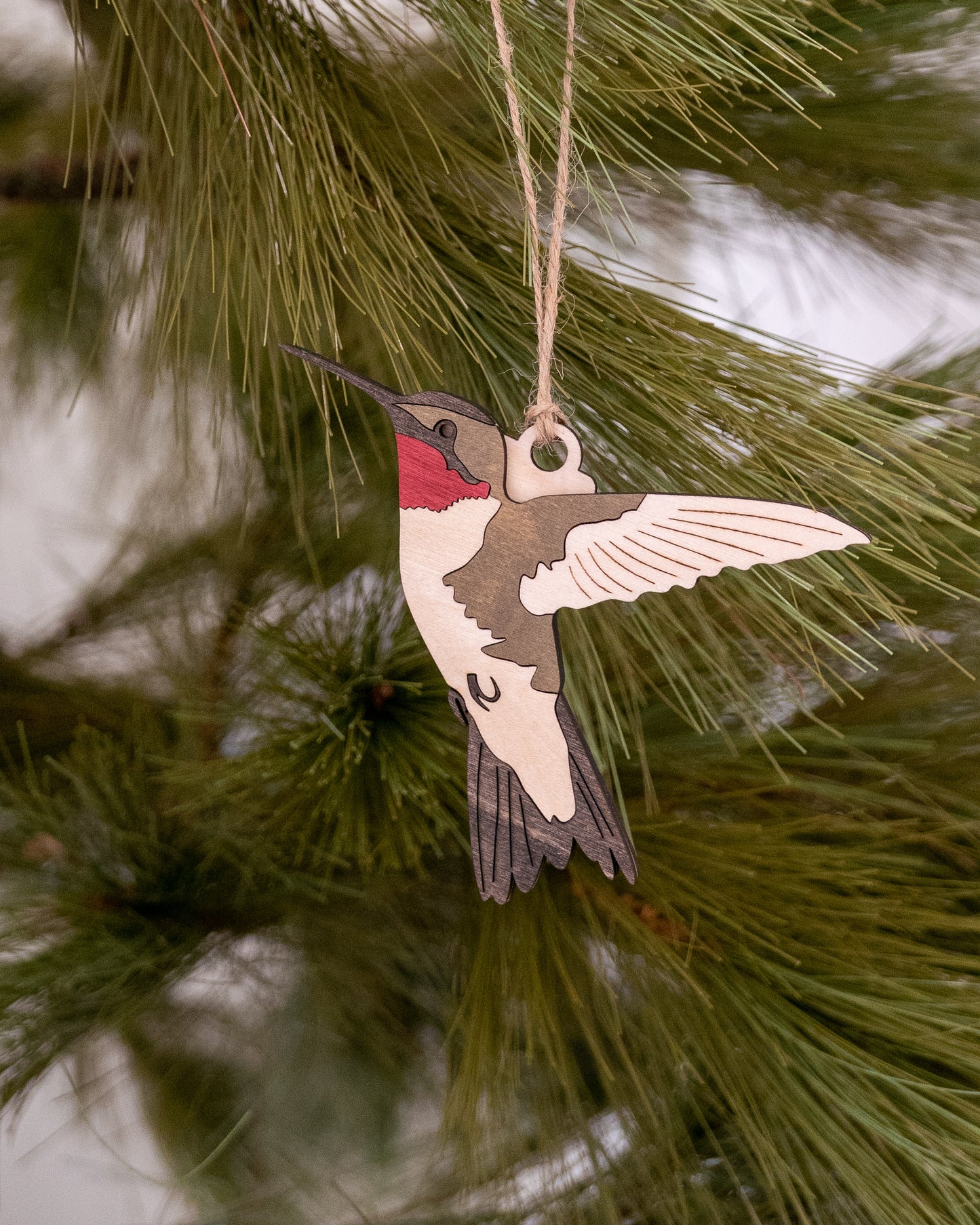 Ruby-throated Hummingbird Tree Ornament