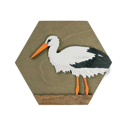 White Stork Wall Art
